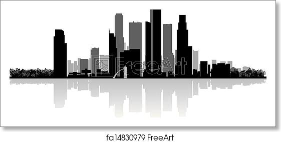 561x284 Free Art Print Of Singapore City Skyline Vector Silhouette