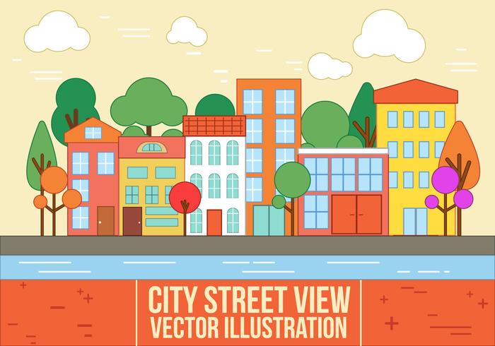 Free Vector City Street View 700x490 Free Vector City Street View