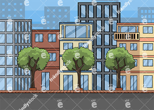 Urban Vector Background W City Buildings Skyscrapers 585x416 Urban Vector Background W City Buildings Skyscrapers