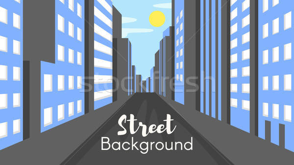 Vector Flat Style Illustration Of City Street Vector Illustration 600x337 Vector Flat Style Illustration Of City Street Vector Illustration