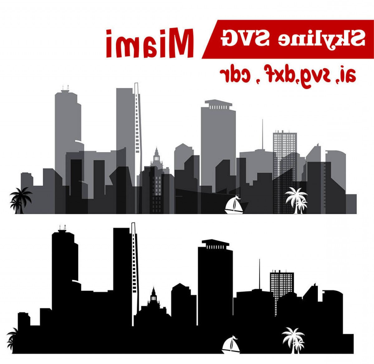 1200x1168 Miami Miami City Vector Skyline Soidergi