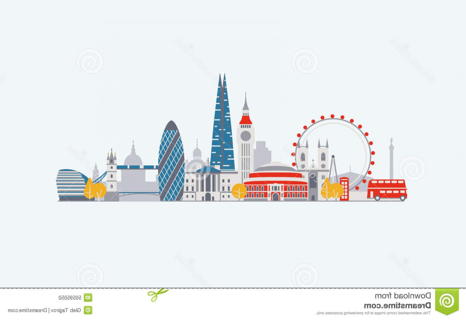 1560x1072 Stock Illustration London Skyline City Vector Graphics Image