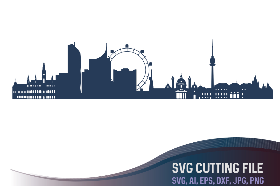 1160x772 Vienna Vector Skyline, Austria City Vector, European Capitals