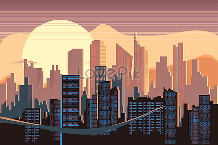 450x300 City Vector Illustration City Vector Images Modern City Vector