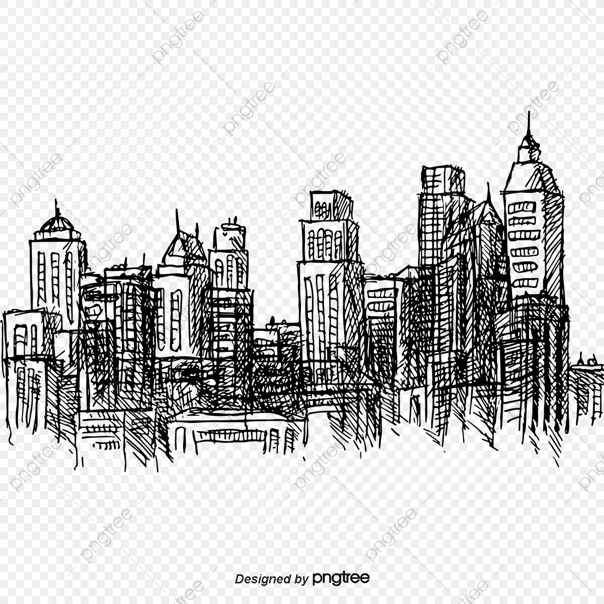 1200x1200 Hand Painted New York City Building, New Vector, City Vector
