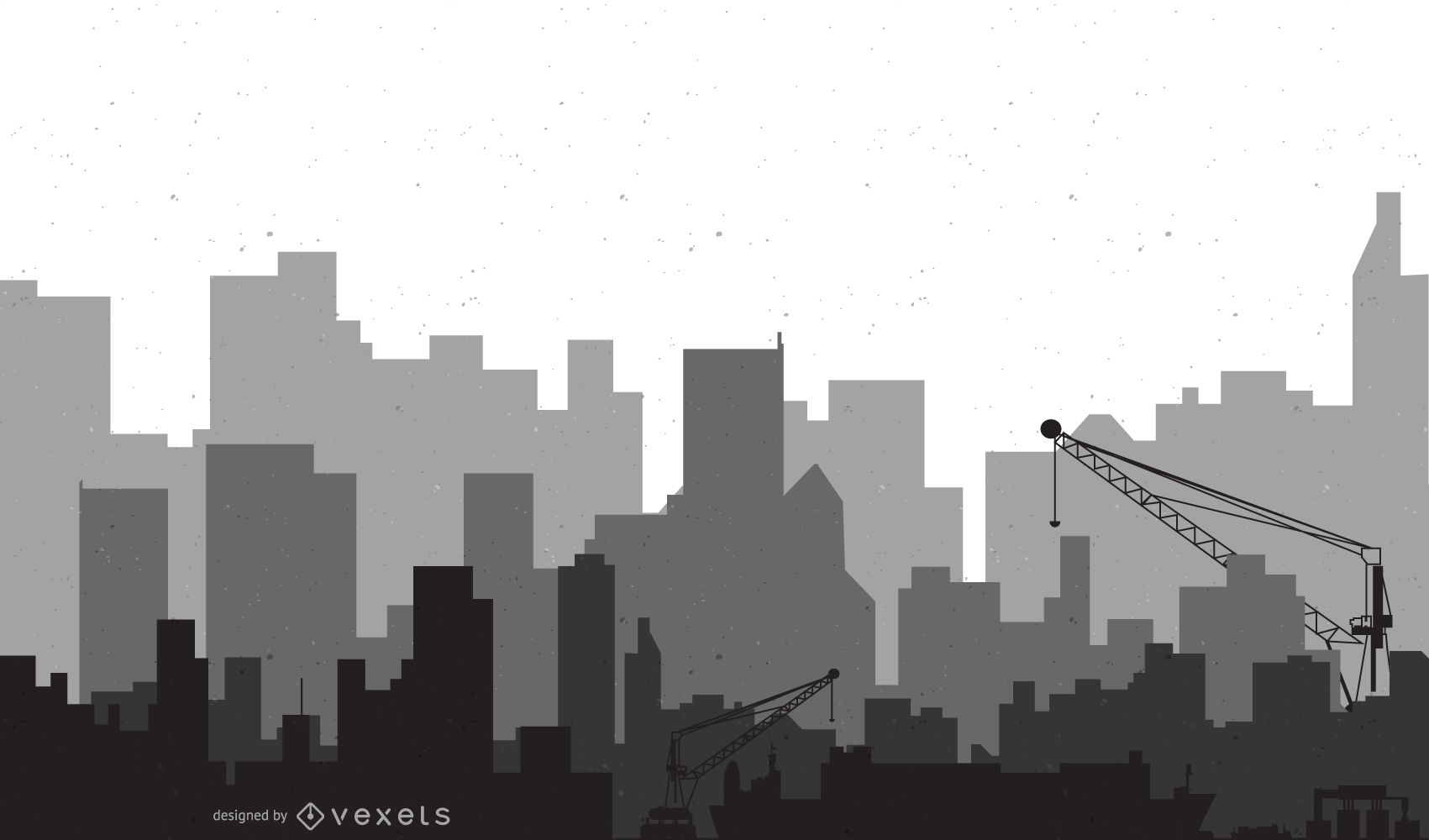 1701x1000 Modern City Vector Art