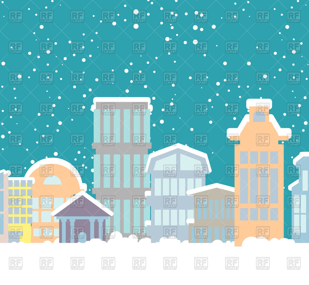 1200x1108 Winter City Vector Image Of Architecture, Buildings Popaukropa