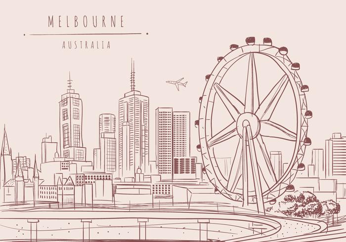 700x490 Melbourne City Vector Background