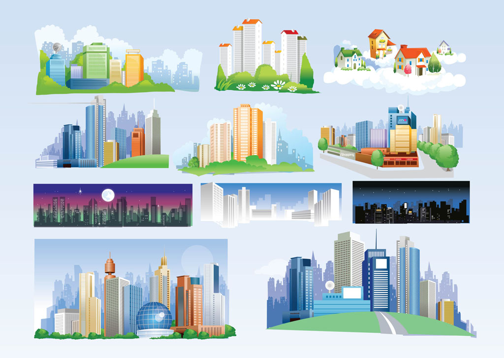 Free City Vectors Vector Art Graphics 1024x727 Free City Vectors Vector Art Graphics