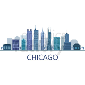 Chicago City Vector Skyline With Title Clipart Royalty Free Gif 300x300 Chicago City Vector Skyline With Title Clipart Royalty Free Gif