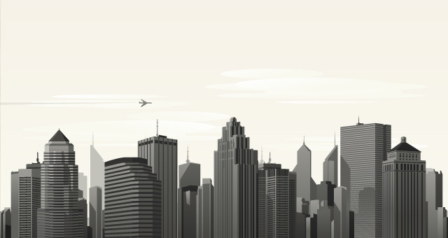 640x340 Vector City Skyline Decorative Vectors Pixeden