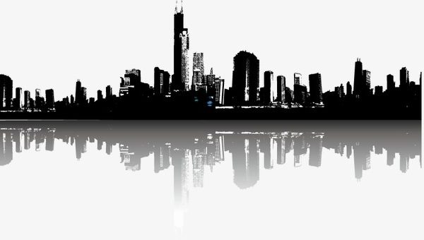 600x340 City Building, City Vector, Sketch, Building Silhouette Png