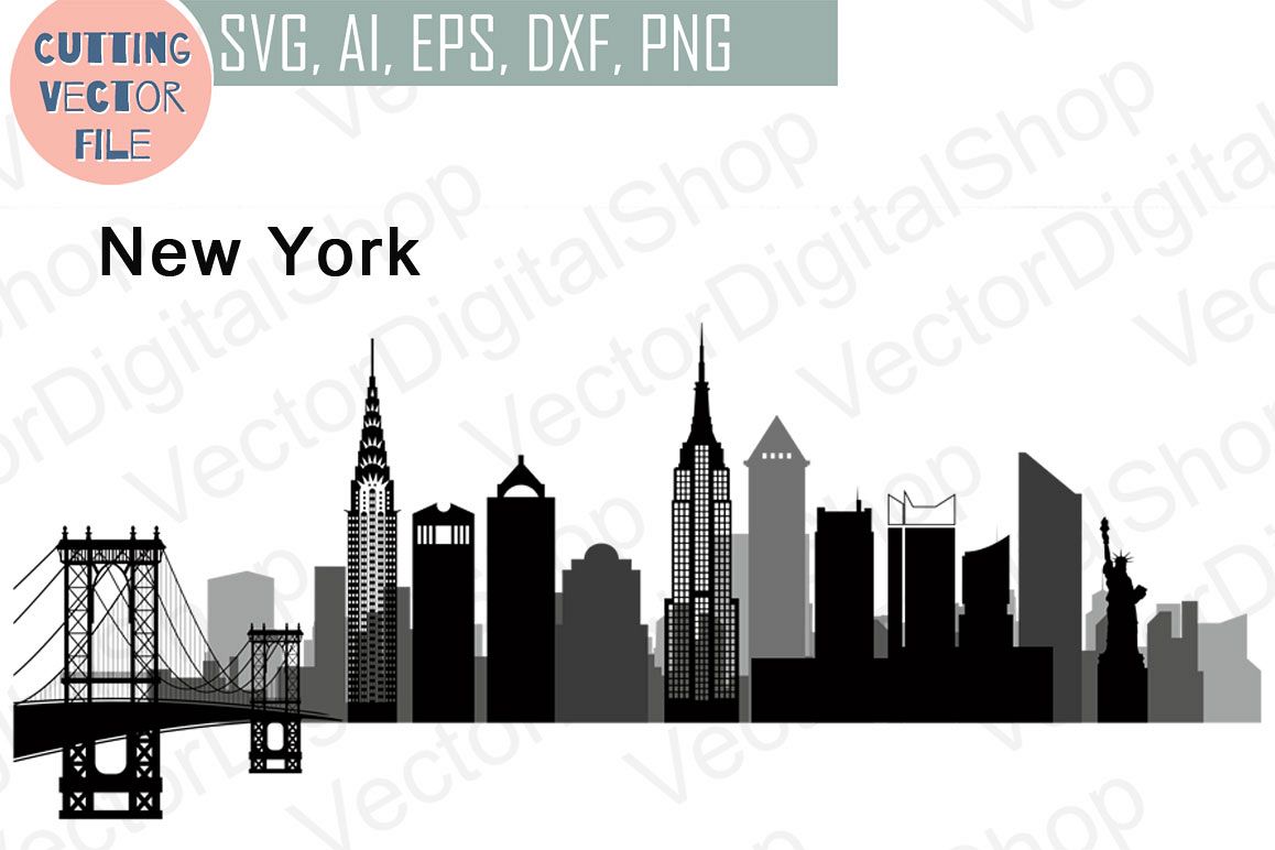 New York Vector, Skyline Usa City, Png, Dwg, Cdr 1158x772 New York Vector, Skyline Usa City, Png, Dwg, Cdr