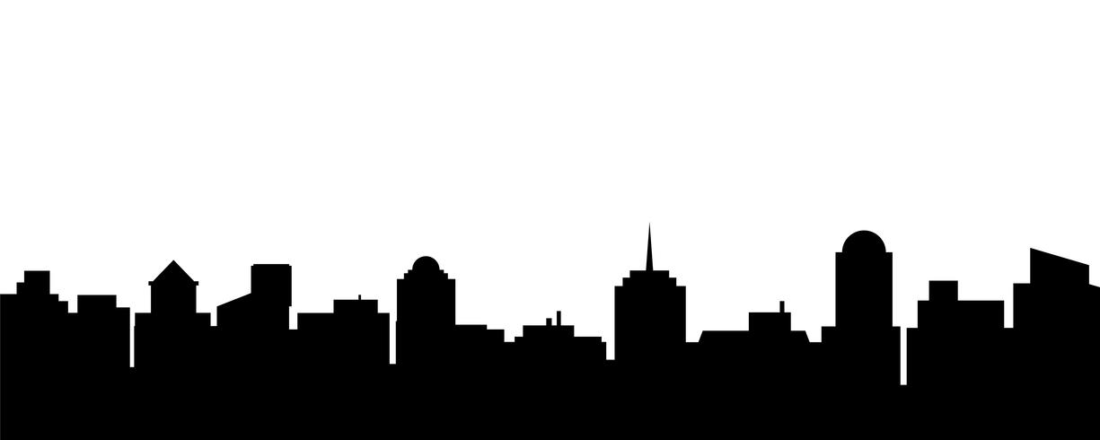 1225x490 Black Vector City Silhouette