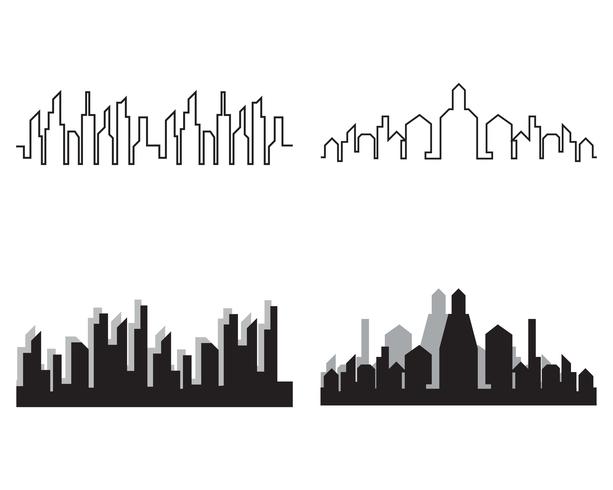 613x490 Modern City Skyline City Silhouette Vector Illustration In Flat