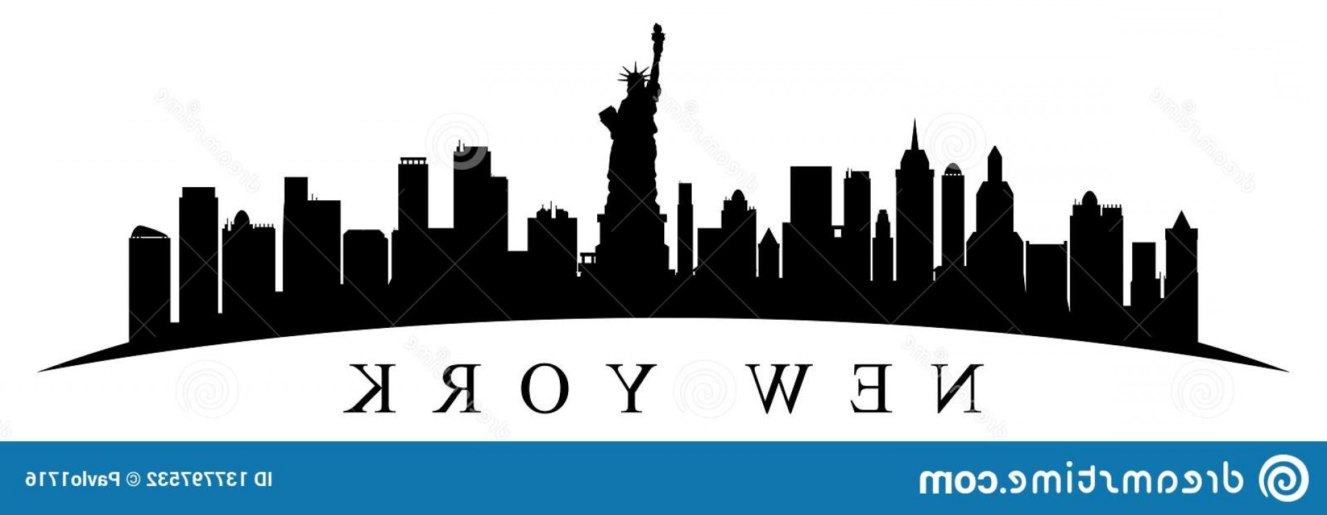 1920x746 New York City Silhouette Stock Vector New York City Silhouette