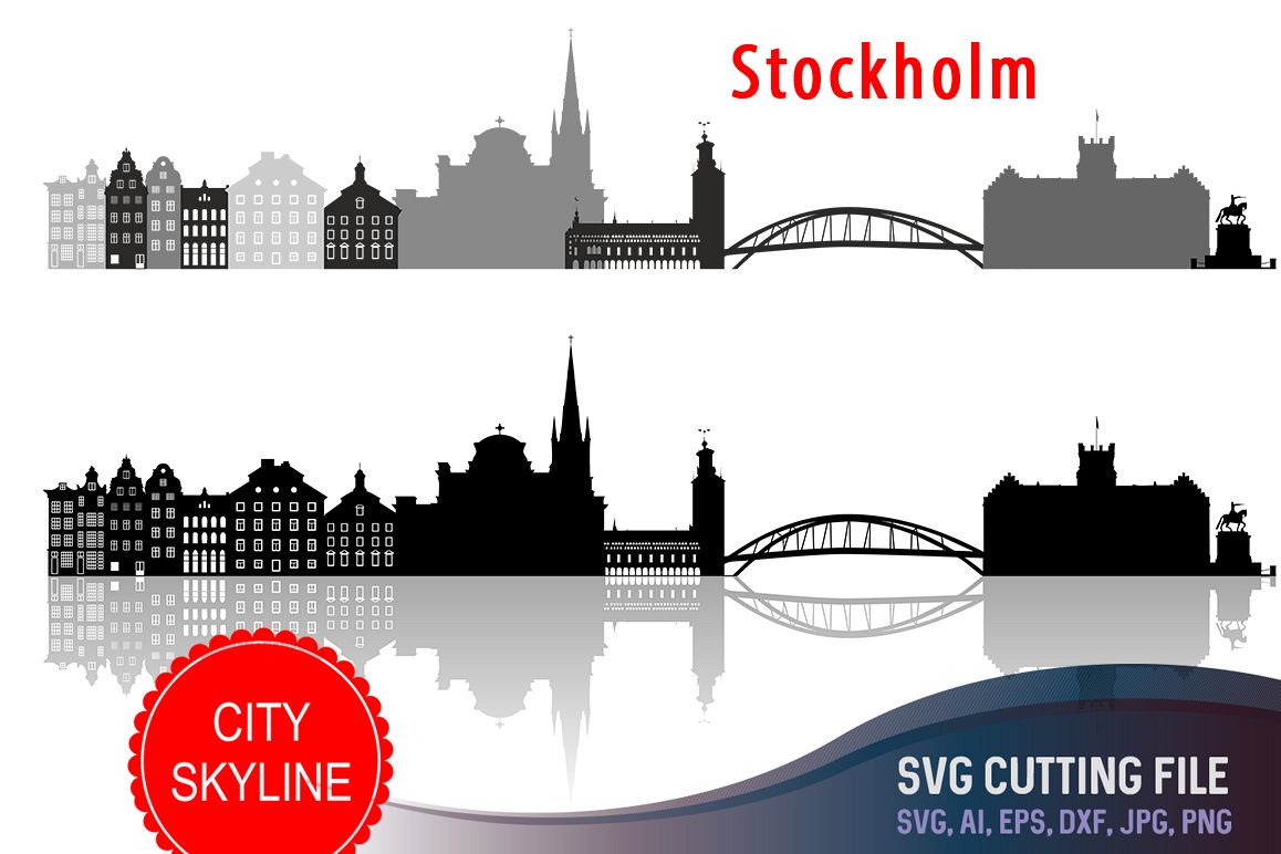 1158x772 Stockholm Sweden Vector Skyline, City Of Stockholm
