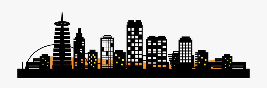 920x304 City Silhouette Skyline Clip Art