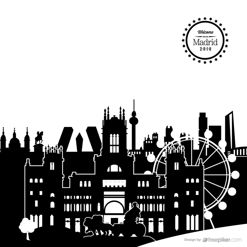 800x800 Freepiker Madrid Skyline Cityscape Vector