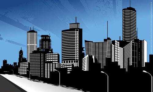 500x301 Attractive Free Cityscape Vectors For Your Urban Art Projects