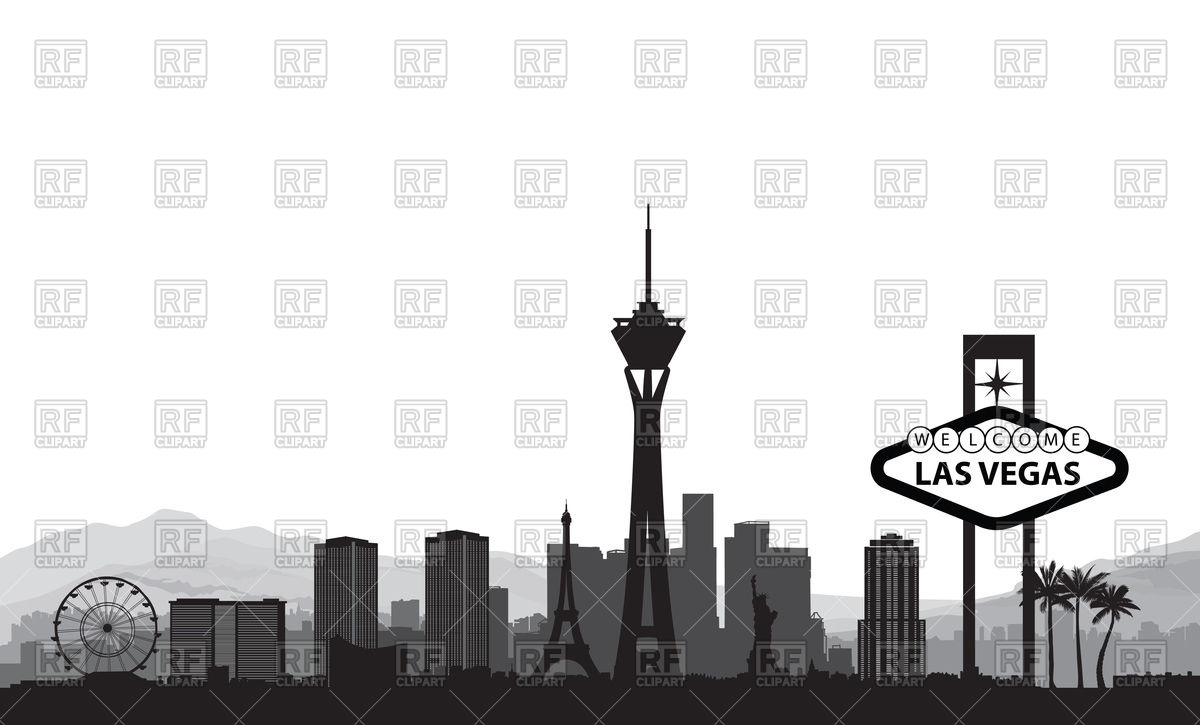 1200x725 Las Vegas Cityscape Vector Image Of Design Elements Terriana