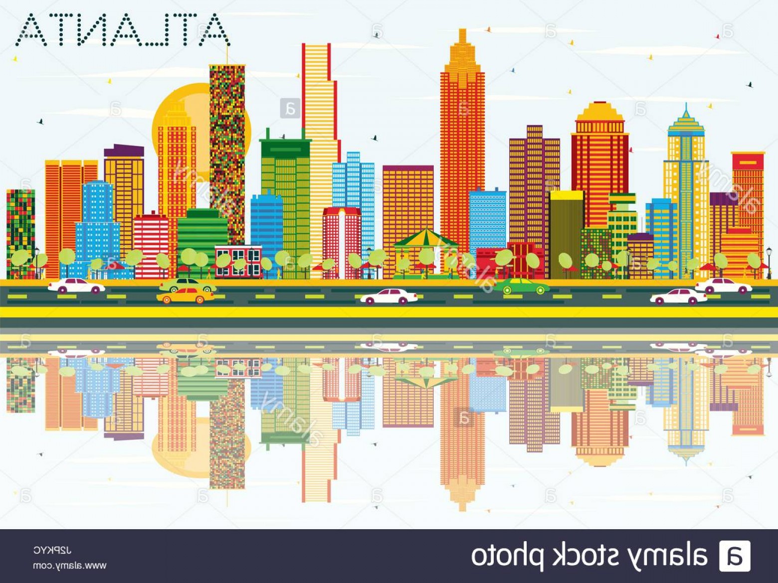 1560x1170 Atlanta Cityscape Vectors Hoodamath