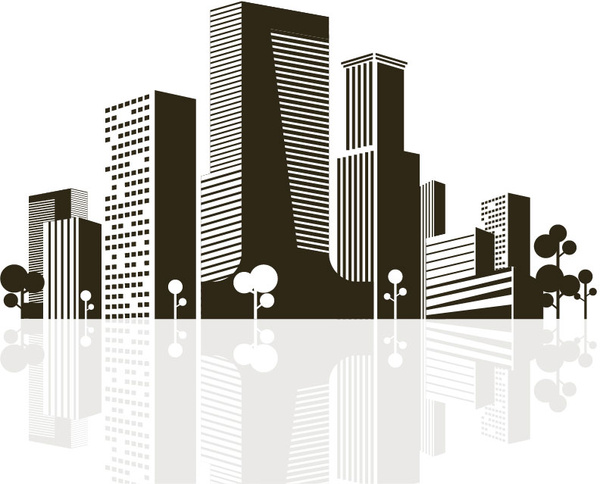 600x484 Building Cityscape Free Vector In Adobe Illustrator