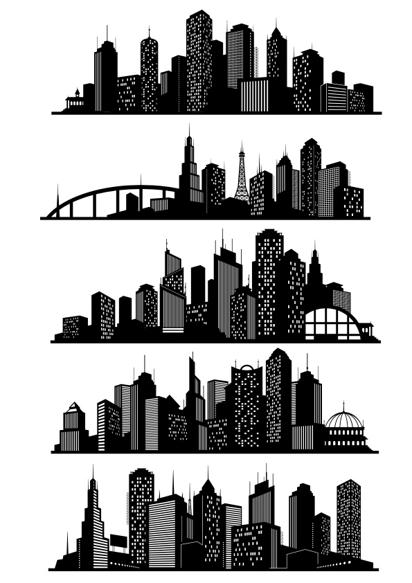 595x842 Cityscapes Free Vector Download In Cdr