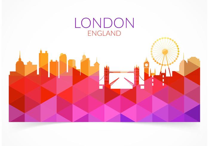 700x490 Free Abstract Colorful London Cityscape Vector