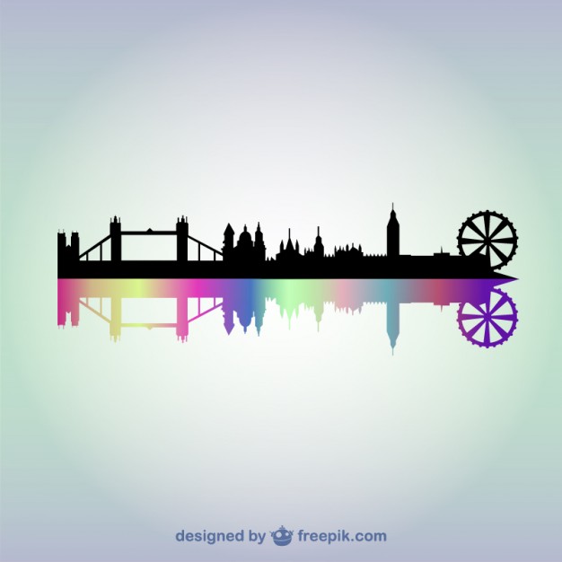 626x626 London Cityscape Background Free Vector