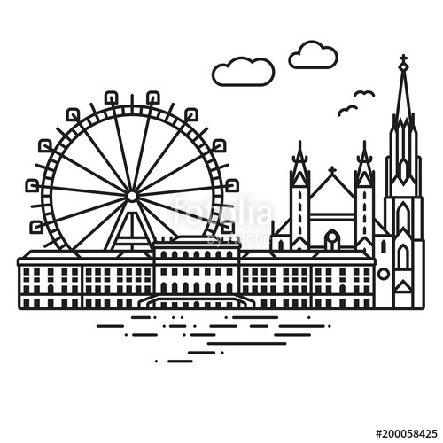 500x500 Vienna Cityscape Vector Illustration Stock Image And Royalty Free