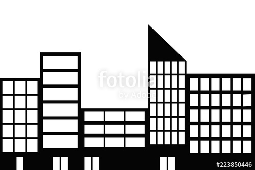 500x334 Silueta Negra De Una Ciudad Stock Image And Royalty Free Vector