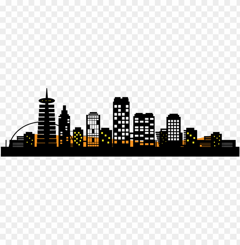 840x859 City Silhouette Skyline Clip Art