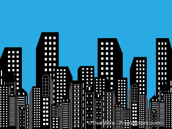 600x450 Buildings Background Free Vectors Batman Silhouette, Building