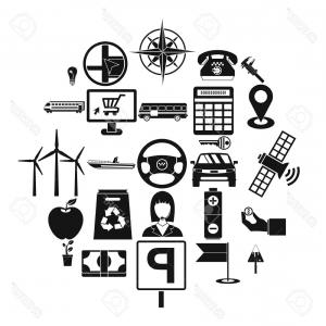 300x300 Civil Engineering Vector Line Icon Sign Illustration On White