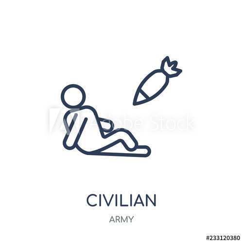 500x500 Civilian Icon Civilian Linear Symbol Design From Army Collection
