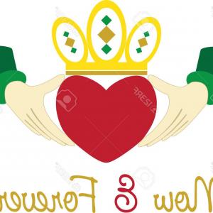 300x300 Claddagh Ring Icon Vector Illustration Hoodamathrun
