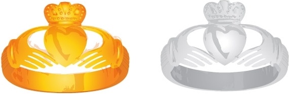 571x187 Free Claddagh Ring Vector