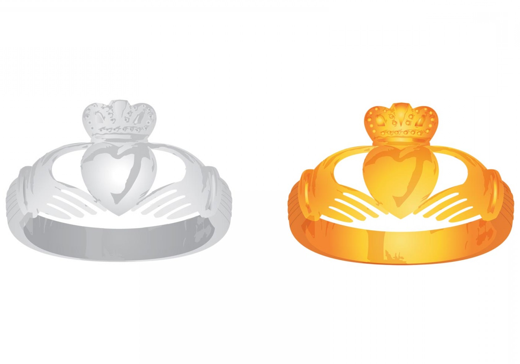 1680x1176 Free Claddagh Ring Vector Gold And Silver Hoodamathrun