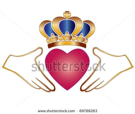 450x380 Love Symbols Vector Claddagh Chladaigh Irish Symbol