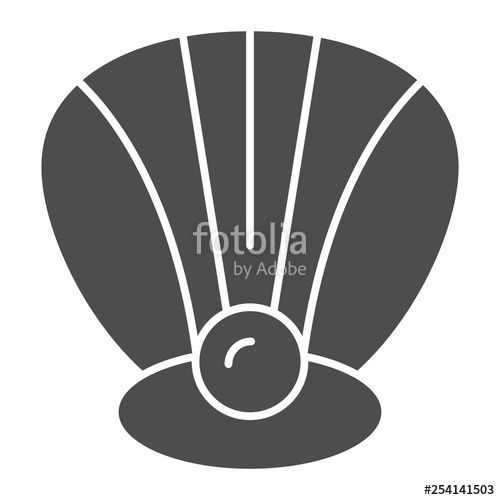 Perl In A Shell Solid Icon Clam Vector Illustration Isolated 500x500 Perl In A Shell Solid Icon Clam Vector Illustration Isolated