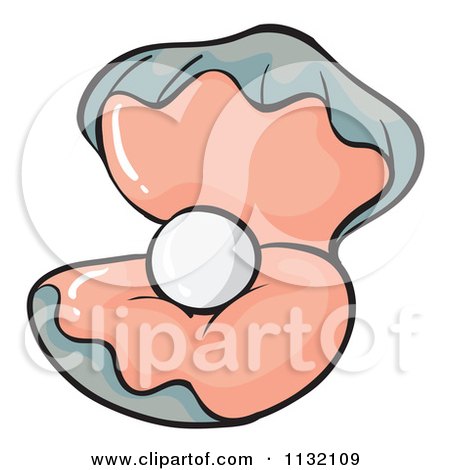 Cartoon Of An Open Clam And Pearl 450x470 Cartoon Of An Open Clam And Pearl