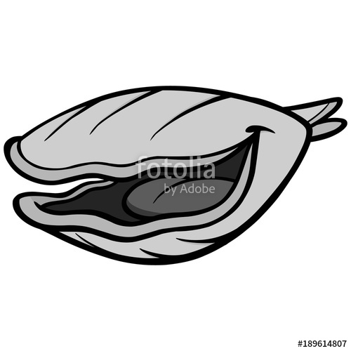 Clam Cartoon Illustration 500x500 Clam Cartoon Illustration