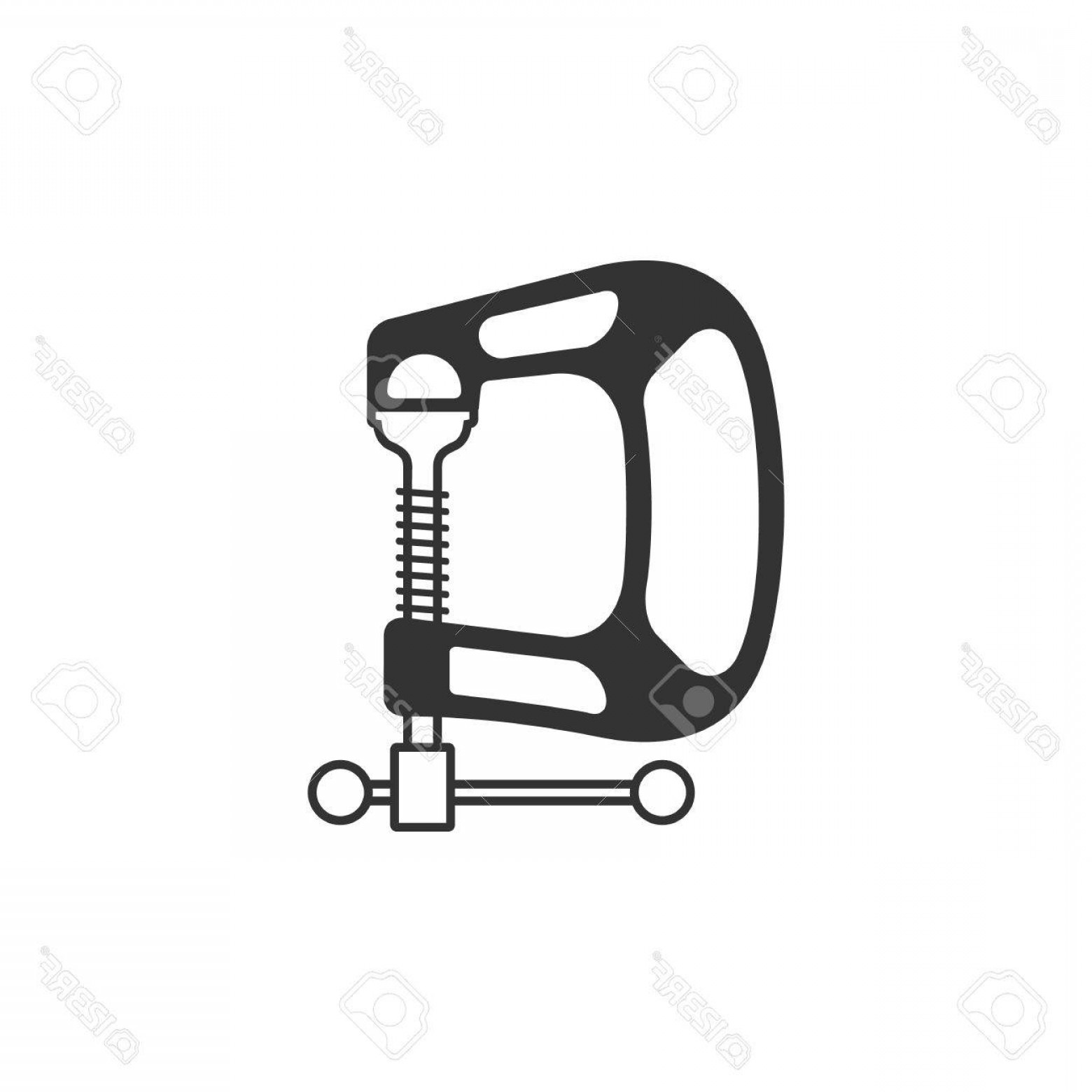 1560x1560 Photostock Vector Clamp Tool Icon In Single Color Industrial