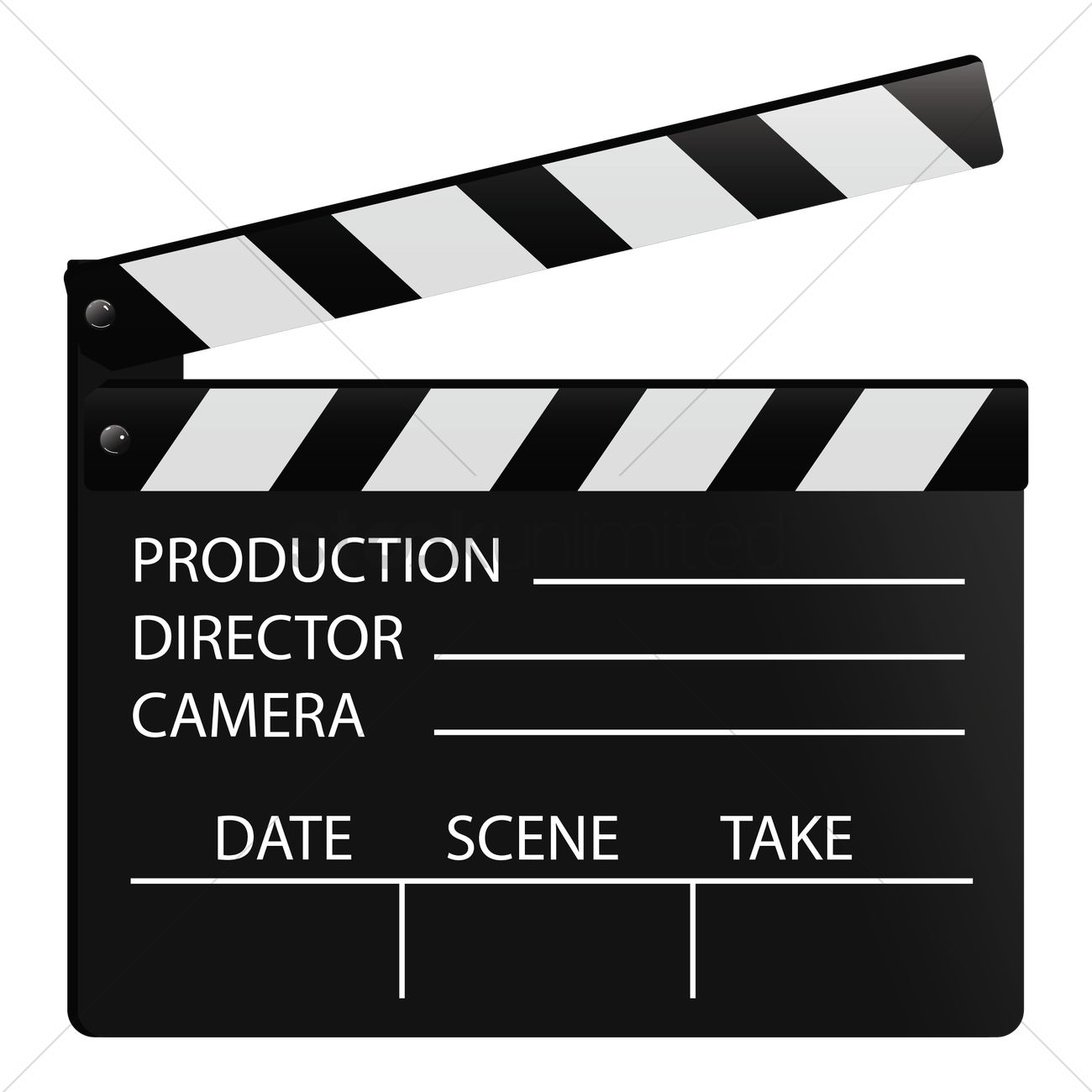 1300x1300 Clapboard Vector Image