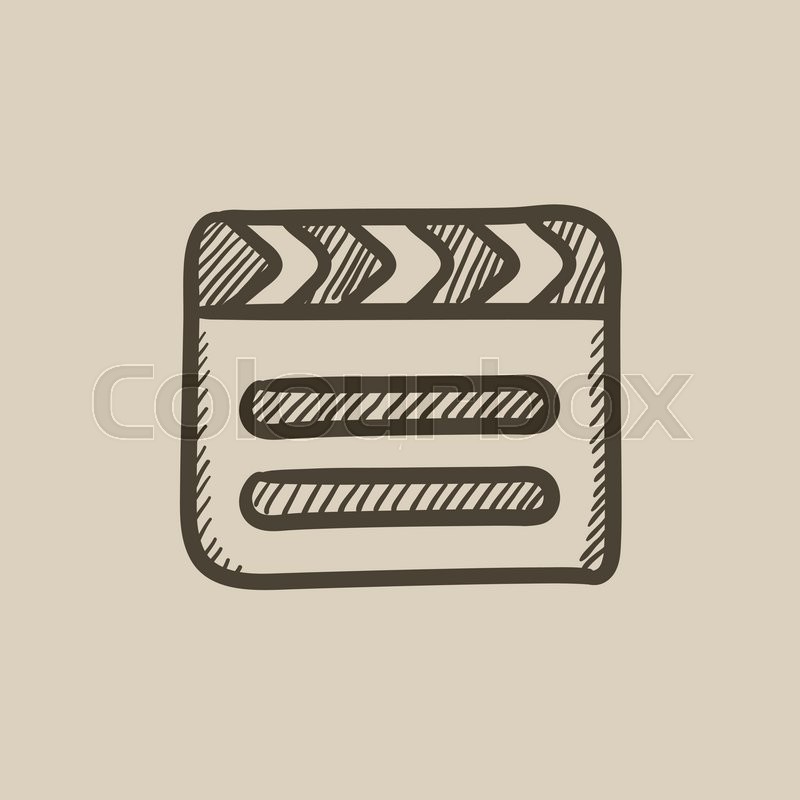 800x800 Clapboard Vector Sketch Icon Isolated Stock Vector Colourbox