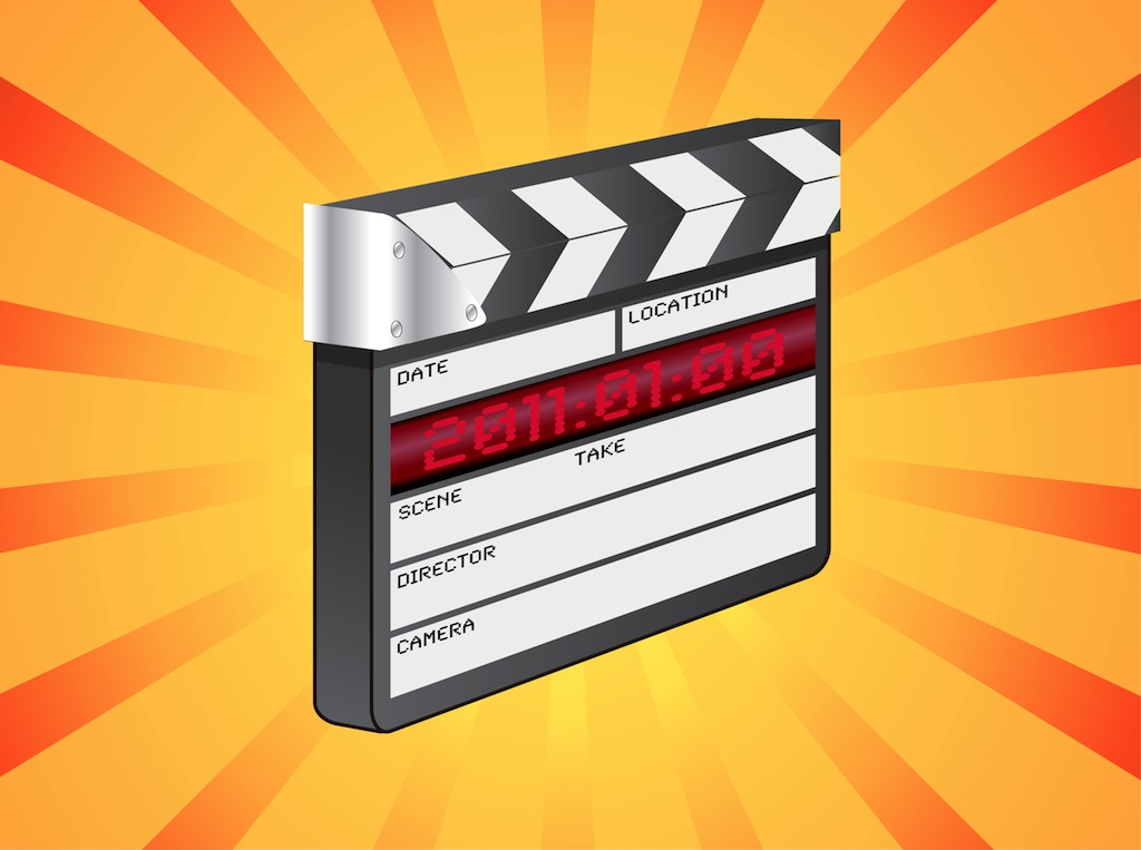 1024x763 Electronic Clapboard Vector Art Graphics