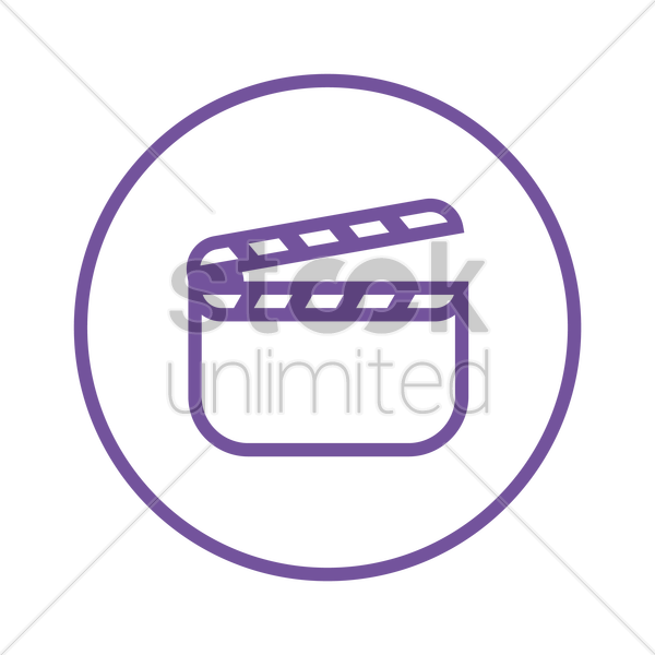 600x600 Film Clapboard Vector Image