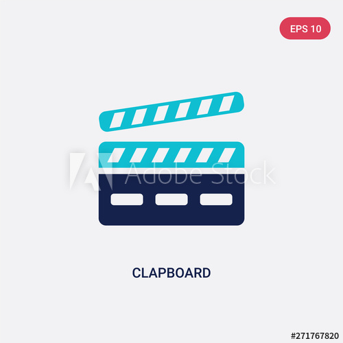 500x500 Two Color Clapboard Vector Icon From Entertainment And Arcade