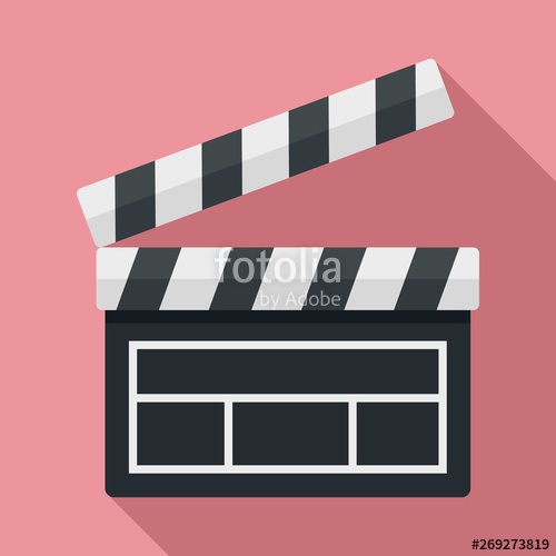 500x500 Film Clapper Icon Flat Illustration Of Film Clapper Vector Icon